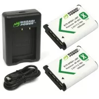 Wasabi Power Battery (2-Pack) and Dual USB Charger for Sony NP-BX1