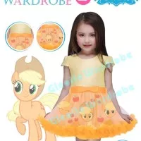 dress anak baju anak perempuan little pony tutu kuning import  gw245 E