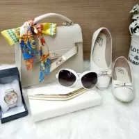 Tas Wanita Paket / Tas Murah / Tas Pesta Wanita / Flatshoes / Cream