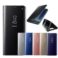 Samsung S6 Edge flipcase smart clear view mirror versi 2 cover