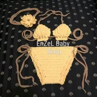 Bikini bayi / bikini crochet / Bikini rajut / 0 - 12 bulan