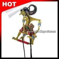 Souvenir Wayang Kulit Mini Caperan Super 20 Cm - Bima Werkudara Emas