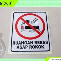 Stiker Sticker Cutting kawasan dilarang merokok ruang bebas asap rokok