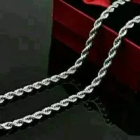 kalung titanium silver stainlessell 316L|kalung pria cowok