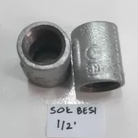 Sok Besi 1/2 inch / Sambungan Pipa Besi 1/2"