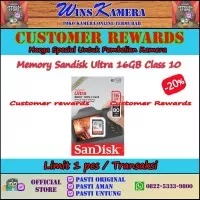 CUSTOMER REWARD - MEMORY SANDISK ULTRA 16GB/80MPBS