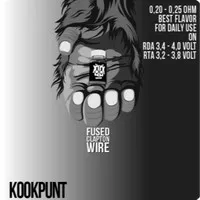 Kookpunt Light Black Fused Clapton Wire 3MM - Kook Punt Prebuild Coil