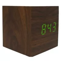 Jam Weker Kayu / LED Digital Wood Clock - 859