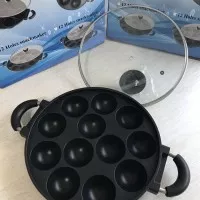 Teflon Anti Lengket Cetakan Kue Lumpur Takoyaki Cake Pan Snack Maker