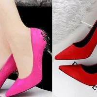Sepatu hak tinggi wanita impor (8warna) sepatu pengantin BS-004