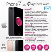 Apple iphone 7 Plus 128GB - Original Bergaransi - Black Matte