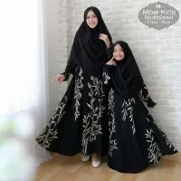 Couple NURISYAH Monalisa + Jilbab/Bergo Gamis Ibu Anak Mom Kid