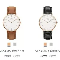 DW Classic durham reading rosegold silver 40mm 36mm