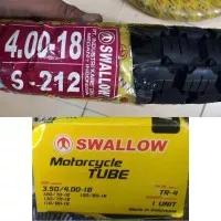 Ban Swallow Japstyle 4.00-18 dan Ban Dalam Swallow Paket Wiro S212