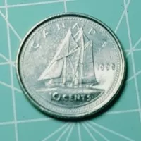 koin mata uang Canada 10 cent