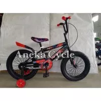 Sepeda Anak BMX 16 Spiderman Ban Besar Sepeda Roda Empat Cowok Spydi