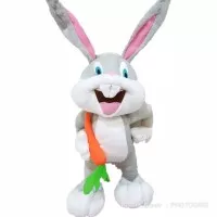 Boneka Bugs Bunny /Kelinci Pegang Wortel