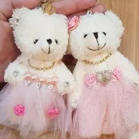 bagcharm boneka beruang lucu murah gantungan tas dan kunci cantik