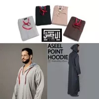 AL ASEEL POINT HOODIE - Jubah Gamis Pria Asheel Kupluk Sweater Jaket
