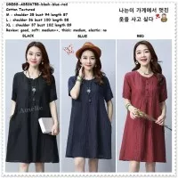 Mini Dress Wanita Korea Import AB536758 Merah Hitam Black Red Blue