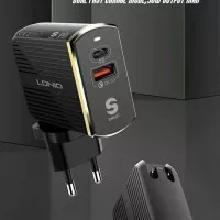 LDNIO A2502C HOME CHARGER PORT PD+Q.30 LIGHTNING IPHONE FAST CHARGING