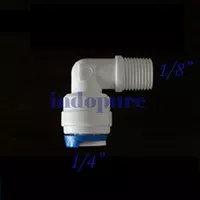 Fitting RO 1/8 x 1/4 Elbow / Connector Reverse Osmosis 1/8 x 1/4 Elbow