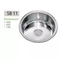 Sink Royal SB 11 / Bak Cuci Piring Bulat / Tempat Cuci Piring Stainles