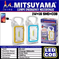 Lampu Emergency Senter Powerbank LED COB Multifungsi Mitsuyama MS-507