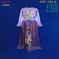 (DMG03) Baju Muslim Anak Gamis L.O.L Gliter Beautiful Dream U 5-9 Th