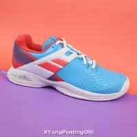 Sepatu Tenis Anak Babolat Propulse AC Junior Sky Blue Pink Tennis Shoe