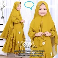 Wilona gamis set syari gamis set syari kids baju muslim anak perempuan