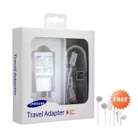 Samsung Travel Charger [15 W] + Free Samsung Handsfree jack 3.5mm for