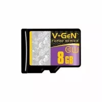 Memory Card V-Gen Micro sd 8GB Class 10 Turbo 100MBpS NA ORIGINAL