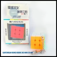 Rubik 3x3 Mini 35mm Key Chain Moyu - Rubik 3x3 Gantungan Kunci