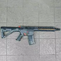 M4 AR 15 Predator Magpul CTR Spring Rifle mainan kokang