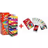 Paket Uno Balok Stacko / Stako + Kartu Uno / Uno Card