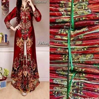 Kebaya Modern Abaya Taveta Silk Import Maroon