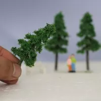 POHON PINUS PAGODA TINGGI BESAR 7CM DIORAMA MAKET MINIATUR