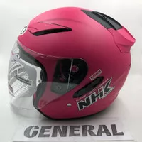 Helm NHK R1 Solid Pink Magenta Doff Pink Magenta Dop Double Visor