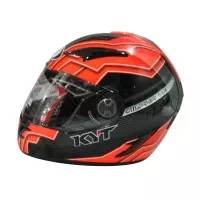 Helm KYT Alpha Venom 4 Black Red Fluo Full Face