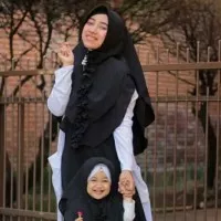 jilbab couple ibu dan anak khimar couple 2 layer kriwil murah