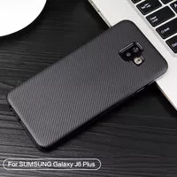 Samsung Galaxy J6 Plus / J6 Prime Carbon Slim Silicone Softcase- Hitam