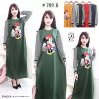 gamis long dress mickey mouse cute