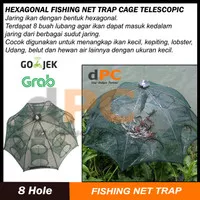 JARING HEXAGONAL FISHING NET TRAP TELESCOPIC Bubu JALA Pancing Ikan