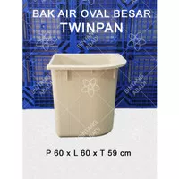 BAK AIR / BAK KAMAR MANDI BESAR OVAL TWINPAN - cream