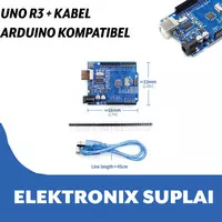 UNO R3 dan Kabel - Arduino Uno Atmega328p Kompatibel USB SERIAL CH340G