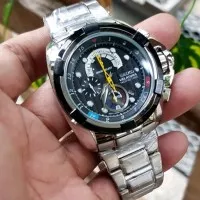 Jam Pria Seiko Velatura Stainless Silver Black Type Best Seller