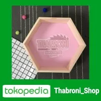 KOTAK HANTARAN KAYU HEXAGONAL SEGI 6 ENAM PINK HAMPERS BOX KAYU KOTAK