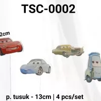 TSC-0002 Tusukan cake pop cake topper akrilik acrylic cars mobil