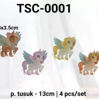 TSC-0001 Tusukan cake pop cake topper akrilik unicorn my little pony